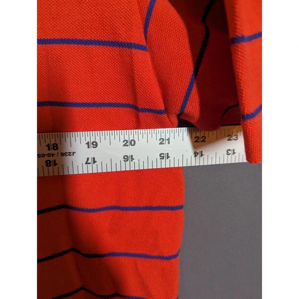 Polo Ralph Lauren Red Striped Polo Shirt Men's L Green Pony Ivy 90's -‎ Y2K VTG